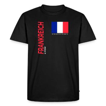 Lyon - T-shirt Premium bio Homme - noir - Devant - Nico (187cm)