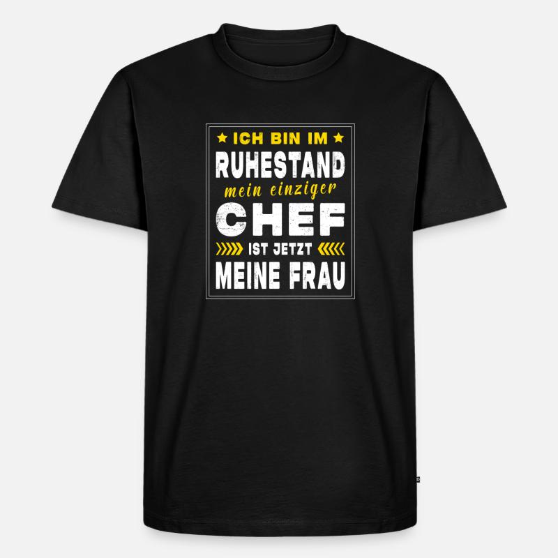 Rentner Ruhestand Geschenkidee - Männer Premium Bio T-Shirt - Schwarz