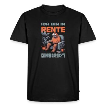Retired Retirement Gift Idea - Men's Premium Organic T-Shirt - black - Front - Nico (187cm)