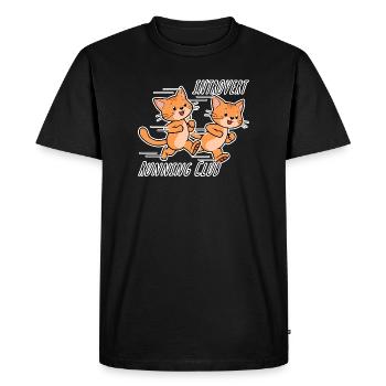 Introvert Running Club! Introverted Runner Club! - Men's Premium Organic T-Shirt - black - Front - Nico (187cm)