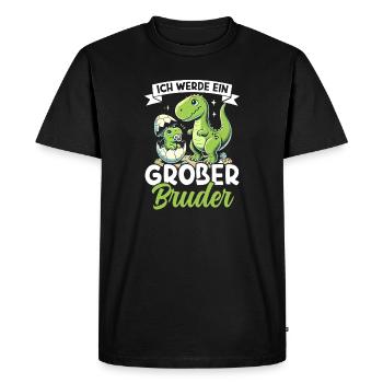 Motif de frère et de sœur dinosaure dinosaure Big Brother - T-shirt Premium bio Homme - noir - Devant - Nico (187cm)