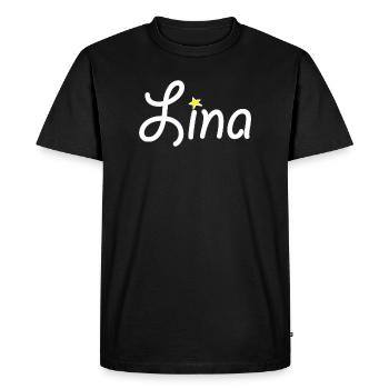 Lina - T-shirt Premium bio Homme - noir - Devant - Nico (187cm)