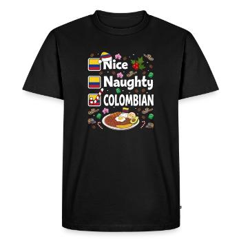 Nice naughty Colombian Christmas - Men's Premium Organic T-Shirt - black - Front - Nico (187cm)