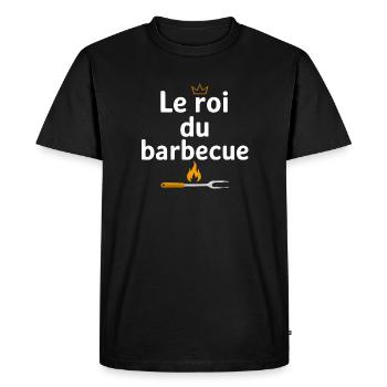 King of the barbecue - Men's Premium Organic T-Shirt - black - Front - Nico (187cm)