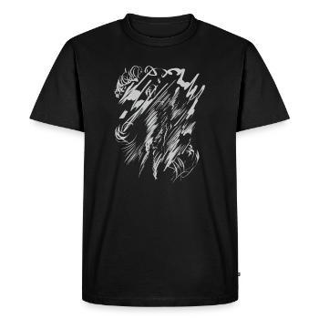 Abstract Art Background - Grey - Men's Premium Organic T-Shirt - black - Front - Nico (187cm)