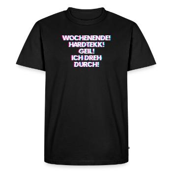 Hardtekk Tekk - T-shirt Premium bio Homme - noir - Devant - Nico (187cm)