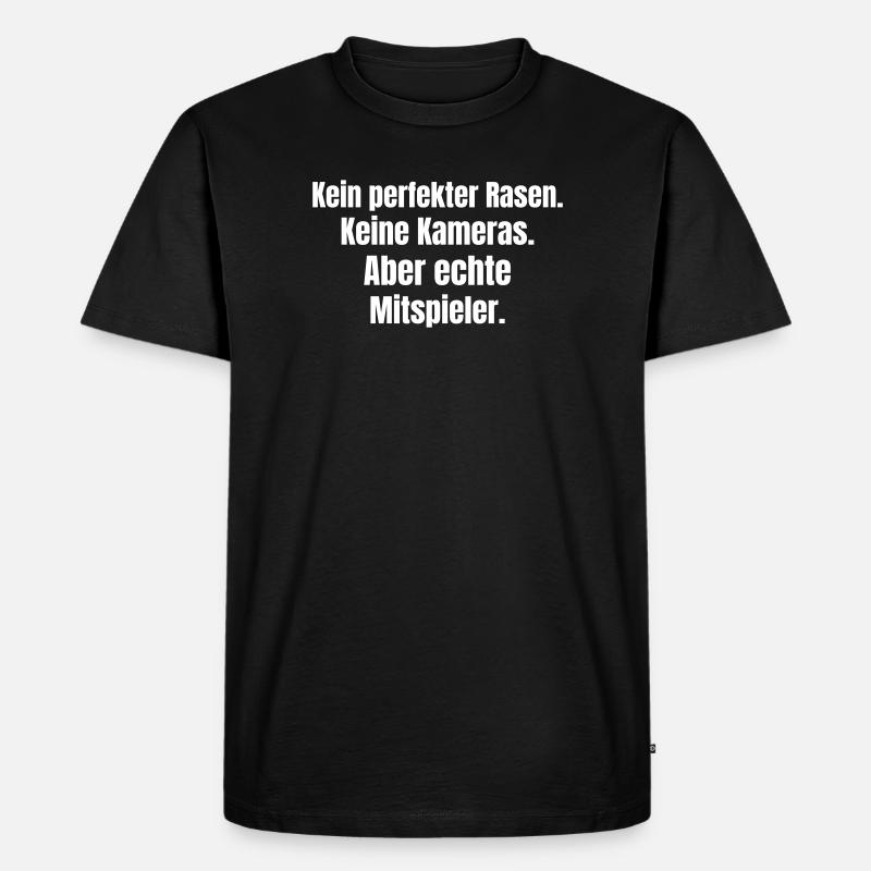 Echte Mitspieler Wortkunst - Männer Premium Bio T-Shirt - Schwarz
