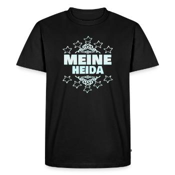 Heida - Men's Premium Organic T-Shirt - black - Front - Nico (187cm)