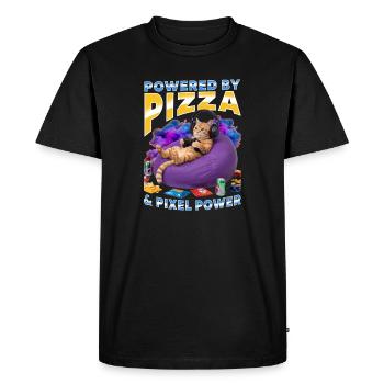 Chat gamer drôle - T-shirt Premium bio Homme - noir - Devant - Nico (187cm)