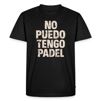 Drôle de dicton de Padel Sports - No Puedo Tengo Padel - T-shirt Premium bio Homme - noir - Devant - Nico (187cm)