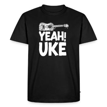 Hawaiian Ukulele Uke yes! Uke - Men's Premium Organic T-Shirt - black - Front - Nico (187cm)