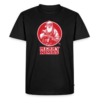 Santa Merry X-Christmas AR15 Fusil IPSC - T-shirt Premium bio Homme - noir - Devant - Nico (187cm)