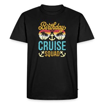 Équipe de croisière d’anniversaire Fête d’anniversaire Équipe de croisière - T-shirt Premium bio Homme - noir - Devant - Nico (187cm)