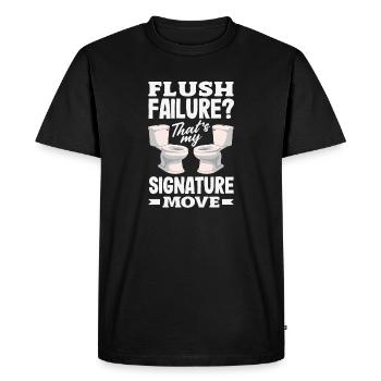 Toilet Clogging Master Funny - Men's Premium Organic T-Shirt - black - Front - Nico (187cm)