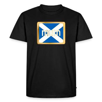 Mère de la mère de l’Écosse - T-shirt Premium bio Homme - noir - Devant - Nico (187cm)