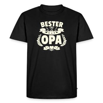 Best Grandpa - Men's Premium Organic T-Shirt - black - Front - Nico (187cm)