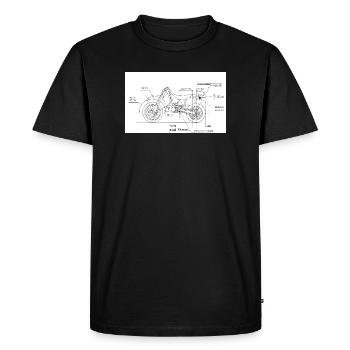 Plan moto : Chopper personnalisé - T-shirt Premium bio Homme - noir - Devant - Nico (187cm)