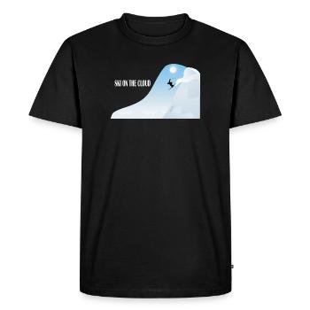 Skiing in the cloud - Men's Premium Organic T-Shirt - black - Front - Nico (187cm)