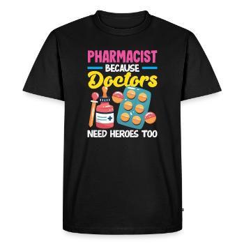 Pharmacist Pharmaceutical Technical - Men's Premium Organic T-Shirt - black - Front - Nico (187cm)