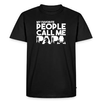 Mes personnes préférées m’appellent Papa Joueur d’échecs - T-shirt Premium bio Homme - noir - Devant - Nico (187cm)