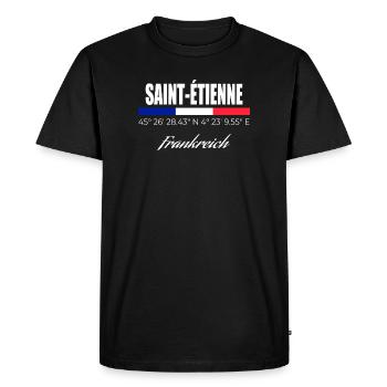 Saint-Étienne - T-shirt Premium bio Homme - noir - Devant - Nico (187cm)