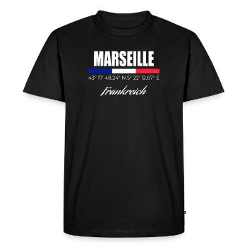 Marseille - Men's Premium Organic T-Shirt - black - Front - Nico (187cm)
