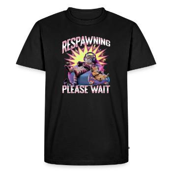 Chat gamer drôle - T-shirt Premium bio Homme - noir - Devant - Nico (187cm)