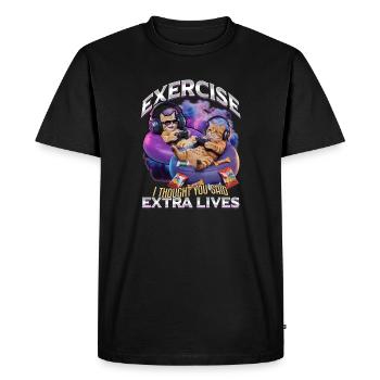 Chat gamer drôle - T-shirt Premium bio Homme - noir - Devant - Nico (187cm)