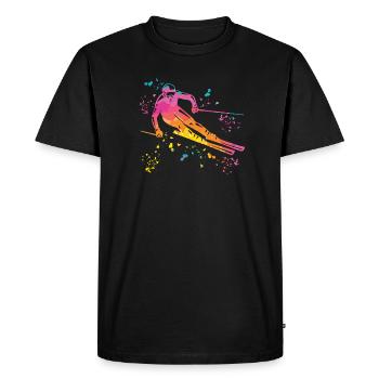 Alpine skiing Winter sports Nordic skiing - Men's Premium Organic T-Shirt - black - Front - Nico (187cm)