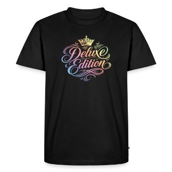 Deluxe Edition Crown - Men's Premium Organic T-Shirt - black - Front - Nico (187cm)