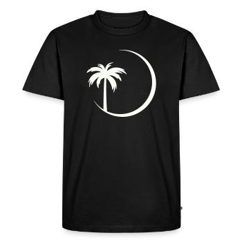 Silhouette du cercle de palmiers - T-shirt Premium bio Homme - noir - Devant - Nico (187cm)