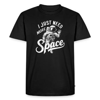 J’ai juste besoin de plus d’espace - Logo d’astronaute cool - T-shirt Premium bio Homme - noir - Devant - Nico (187cm)