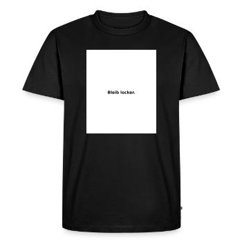 Stay Relaxed – Minimal Slogan - Men's Premium Organic T-Shirt - black - Front - Nico (187cm)
