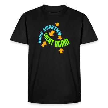 Rendre l’empathie grande à nouveau Déclaration politique Espoir - T-shirt Premium bio Homme - noir - Devant - Nico (187cm)
