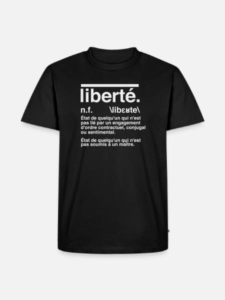 Freedom Definition Dictionary Style - Men's Premium Organic T-Shirt - black