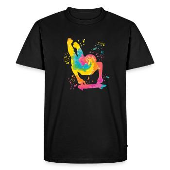 Skeleton Bobsleigh Winter Sports Sled - Men's Premium Organic T-Shirt - black - Front - Nico (187cm)