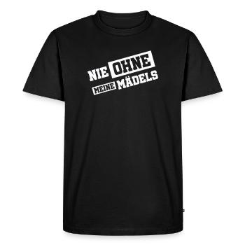 Jamais sans mes filles - T-shirt Premium bio Homme - noir - Devant - Nico (187cm)