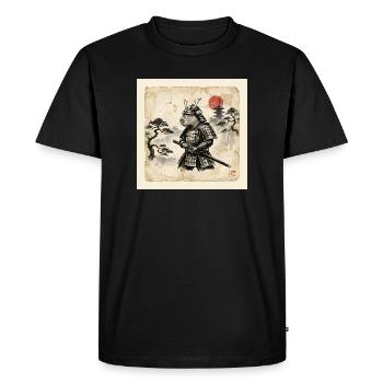 Samouraï guerrier japonais capybara - T-shirt Premium bio Homme - noir - Devant - Nico (187cm)