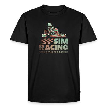 Sim Racing: More Than Gaming - Men's Premium Organic T-Shirt - black - Front - Nico (187cm)