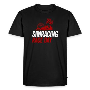 Logo du jour de la course SimRacing - T-shirt Premium bio Homme - noir - Devant - Nico (187cm)