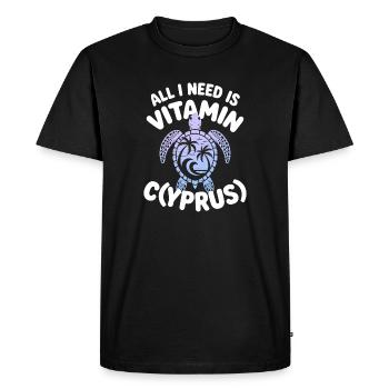 Cyprus All I Need Is Vitamin Cyprus Cyprus Flag - Men's Premium Organic T-Shirt - black - Front - Nico (187cm)