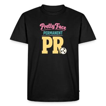 Anime Strong Girl Taking The Force In - Men's Premium Organic T-Shirt - black - Front - Nico (187cm)