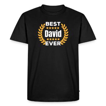 Best David Ever Legend Name Gift - Men's Premium Organic T-Shirt - black - Front - Nico (187cm)