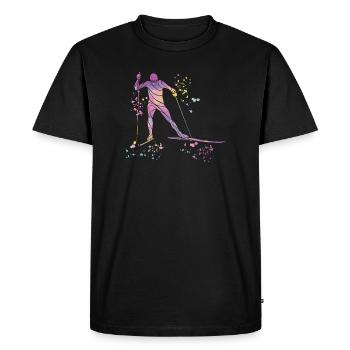 Ski de fond Ski de fond - T-shirt Premium bio Homme - noir - Devant - Nico (187cm)