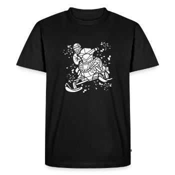 Aventure vibrante en motoneige Skidoo - T-shirt Premium bio Homme - noir - Devant - Nico (187cm)