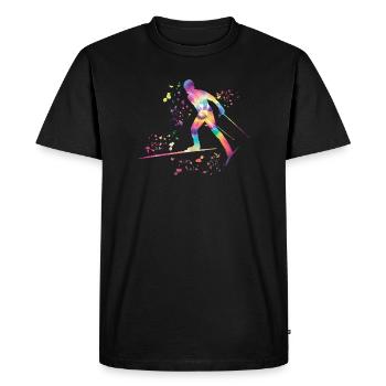 Ski de fond Ski de fond - T-shirt Premium bio Homme - noir - Devant - Nico (187cm)