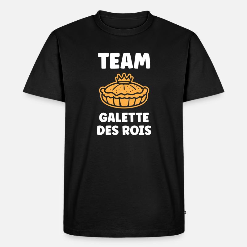 Humor galette des rois - Männer Premium Bio T-Shirt - Schwarz