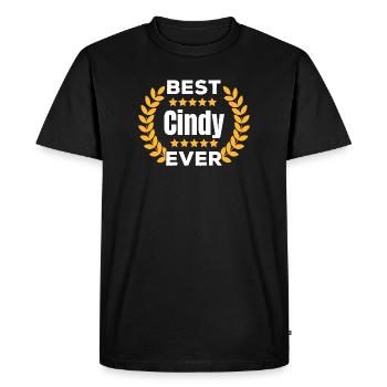 Best Cindy Ever Legend Name Gift - Men's Premium Organic T-Shirt - black - Front - Nico (187cm)