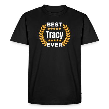 Best Tracy Ever Legend Name Gift - Men's Premium Organic T-Shirt - black - Front - Nico (187cm)