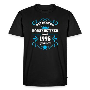 Hearing Aid Acoustician Birthday Born 1995 Colleagues Born - Men's Premium Organic T-Shirt - black - Front - Nico (187cm)